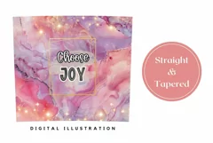 Pink Marble Tumbler Wrap Design, Choose Joy Tumbler Template Product Image 3