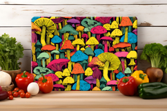Colorful Mushroom Cutting Board | Cutting Board Sublimation Product Image 3