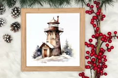 Cozy Christmas Farm Clipart, Christmas Clipart Product Image 3