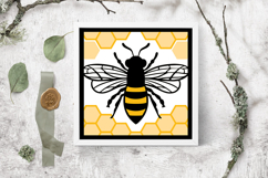 Bee and honey layered paper cut | Bee Honey laser Layered Product Image 3