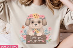 Love you, mommy PNG, Cute Animals Mothers Day Clipart PNG Product Image 3