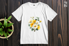 Yellow Daisy Floral Bouquet Clipart Sublimation PNG Product Image 3