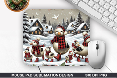 Ducks Mouse Pad Sublimation, Christmas Mouse Pad PNG Product Image 1