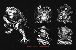 10 Bundle Dark Art Japanese Frog Yakuza Samurai Katana Ninja Product Image 5