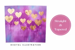 Love Hearts Tumbler Sublimation, Valentine's Day Sublimation Product Image 3