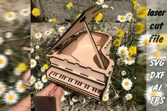 Flower Pot | Piano | Music | Flowerpot | Laser Cut Product Image 1