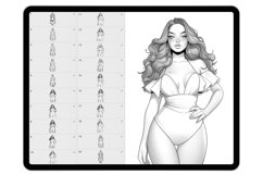 38 Procreate Plus Size Women Stamp Brushes Product Image 7