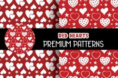 Red Hearts Digital Papers Patterns Product Image 3