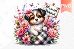 Blessed mama ever Sublimation - Mother&#039;s Day Clipart PNG Product Image 1