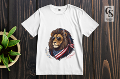 Patriotic Lion Clipart PNG Product Image 3