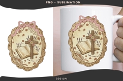 Vintage frame cross png design for T-shirts Product Image 3