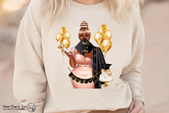 Black Girl Graduation PNG That’s a Wrap Blonde Bun Design Product Image 5