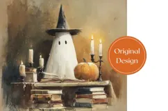 Cartoon Halloween Ghost Tumbler, Kids Halloween Tumbler PNG Product Image 3
