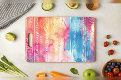 Abstract Watercolor Boho Cutting Boards sublimation Design Product Image 3