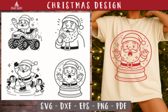 Funny Santa SVG Jolly Christmas cheer designs Product Image 1