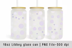 Christmas Polka Dots 16oz Libbey Glass Can Tumbler Product Image 1