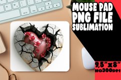 Chic Sublimation Mousepad: Romantic Heart in Bloom Product Image 1