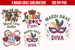 Mardi Gras Sublimation Bundle PNG Product Image 3