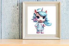 Unicorn Nurse Clipart, Unicorn Nurse Sublimation Product Image 3