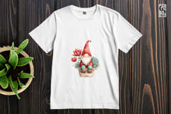Watercolor Potted Floral Gnome Illustration Clipart PNG Product Image 2