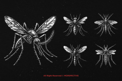 10 Bundle Dark Art Mosquito Insect Bug Pest Fly Bite Skull Product Image 5