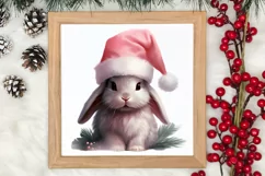 Chirstmas Bunnies Clipart , Chirstmas Bunnies Clipart, Product Image 3