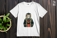 Regal Lion Portrait Watercolor Clipart Sublimation PNG Product Image 2