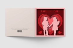 Layered card 01. Love. Cut SVG file Product Image 2