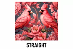 3D Cardinal Bird Tumbler Sublimation Wrap | 3D Tumbler Wrap Product Image 2