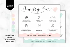 Editable Jewelry Care Card Canva Template - 5 Colors 1 Product Image 1