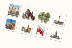 Watercolor Landmarks of Warsaw Historic Monuments of Poland Product Image 3