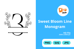 Sweet Bloom Line Monogram Product Image 1