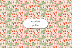 Strawberry Seamless Pattern | Cottagecore Berry Digital Pape Product Image 1