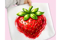 Boho Strawberry Coquette PNG, Summer Strawberry PNG Product Image 4