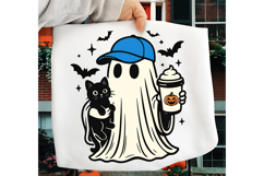 Pumpkin Spice Ghost PNG, Halloween Cat Clipart, Halloween Product Image 2