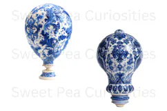 Blue Toile, Ephemera, PNG, Clipart, Junk Journal, flowers Product Image 3