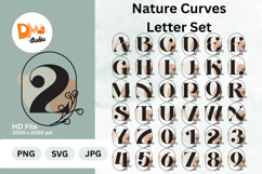 Nature Curves Letter Set Monogram Product Image 1