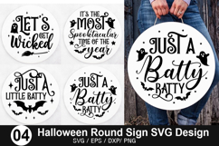 Halloween Round Sign SVG Design - Let&#039;s get wicked Product Image 1