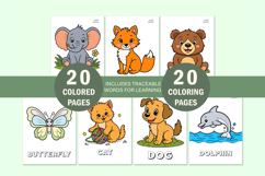 20 Cute Animal Coloring Book for Toddlers Product Image 3