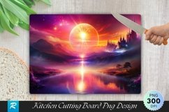 Sunset Cutting Board Sublimation Design Product Image 1