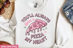 You'll always have pizza my heart PNG, Retro Valentine PNG Product Image 3