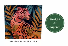Leopard Tumbler Design,Tropical Leaves Tumbler Sublimation Product Image 3