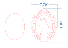 Halloween Queen Portrait SVG laser cut files for Glowforge Product Image 3