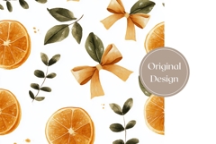 Watercolor Oranges Tumbler Design, Floral Tumbler Template Product Image 3