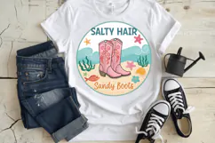 Salty hair sandy boots PNG, Beach PNG Sublimation Design Product Image 3