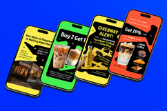 Vibrant Abstract Shape Coffee Shop Instagram Story Product Image 3