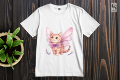 Watercolor Fairy Cat Clipart Sublimation PNG Product Image 3