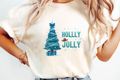 Blue Christmas Tree Sublimation, Christmas Png Product Image 4
