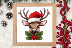Christmas Reindeer Sublimation Clipart, Christmas SVG Product Image 3