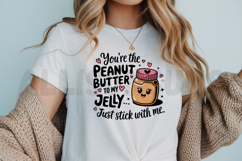 Peanut Butter Jelly Funny Valentines Day Graphic Design Product Image 3
